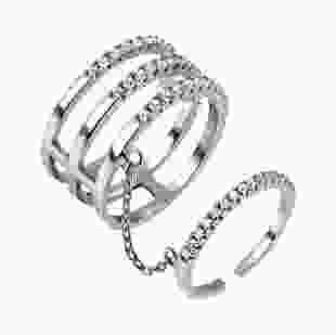 Серебряное кольцо фаланговое Лаки