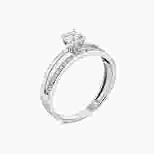 Серебряное кольцо для помолвки с камнем Аллегра