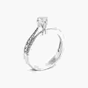 Серебряное кольцо двойное для помолвки Признание в любви