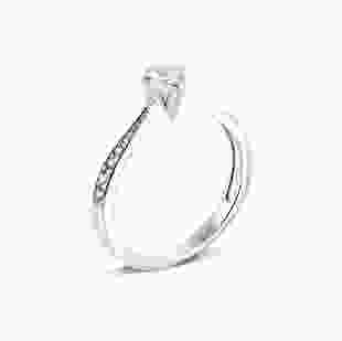 Серебряное кольцо для помолвки Признание в любви
