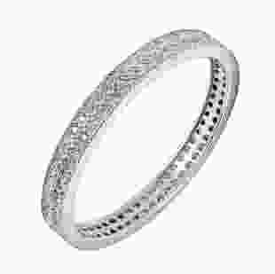 Серебряное кольцо с белым цирконием Звучание
