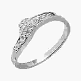 Серебряное кольцо со вставками циркония Комета