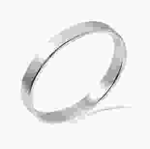 Серебряное обручальное кольцо тонкое Американка