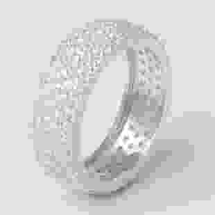 Серебряное кольцо с россырью камней Решимость