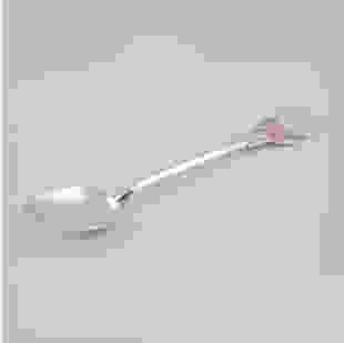 Серебряная ложка детская с розовой эмалью Бантик