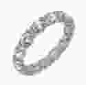 Серебрянное кольцо с белым цирконием Веночек счастья