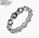 Серебряное кольцо с сиреневыми топазами Swarovski Веночек счастья