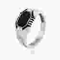 Серебряное кольцо мужское с ониксом Гриффин
