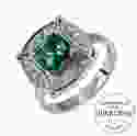 Серебряное кольцо с зеленым топазом Swarovski Фелисия