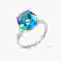 Серебряное кольцо с голубым камнем Джеральдин