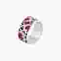 Серебряное кольцо с бордовой эмалью Синтия