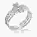 Серебряное кольцо тройное Клевер