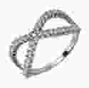 Серебряное кольцо бесконечности с камнями Агния