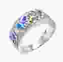 Серебряное кольцо Летние цветы