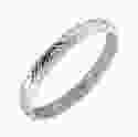 Серебряное обручальное кольцо Классическое тонкое с огранкой