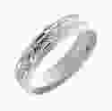 Серебряное обручальное кольцо Классика с огранкой