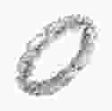 Серебряное кольцо с белыми камнями Изида