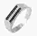Срібний перстень чоловічий з емаллю Міністр