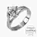 Серебряное кольцо с крупным камнем Swarovski Мадлен