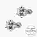 Срібні сережки пусетні з камінням Swarovski Ідилія