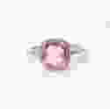 Срібна каблучка "Королівська" з рожевим каменем