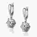 Срібні сережки з великим каменем-підвісом Лорін