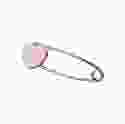 Срібна шпилька з рожевою емаллю Ніжне серце