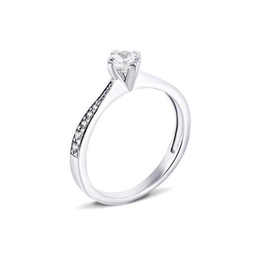 Серебряное кольцо для помолвки Признание в любви