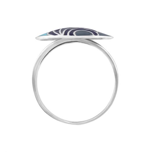 Серебряное кольцо с эмалью Миранда