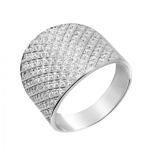 Серебряное кольцо с камнями широкое Шима