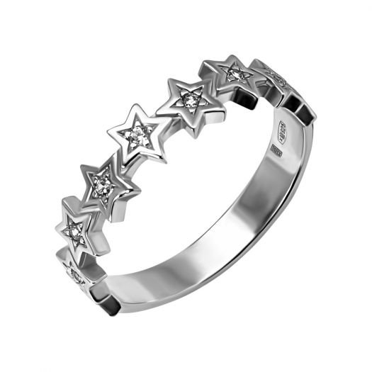 Серебряное кольцо Звездопад