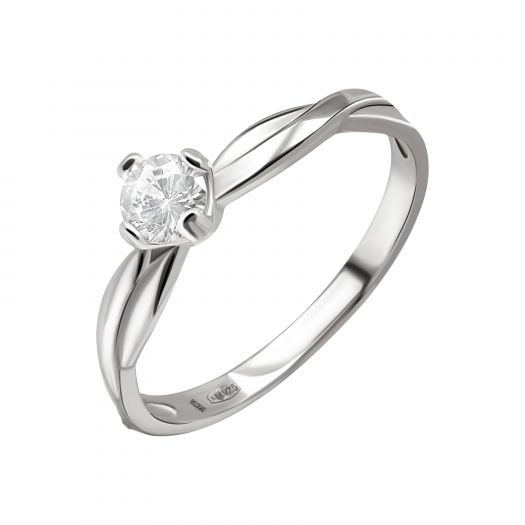 Серебряное кольцо для помолвки с камнем Афродита