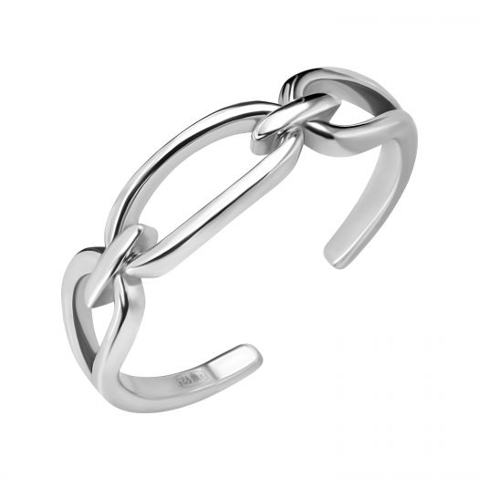 Серебряное кольцо безразмерное Связь