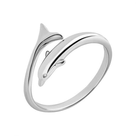 Серебряное кольцо Дельфин