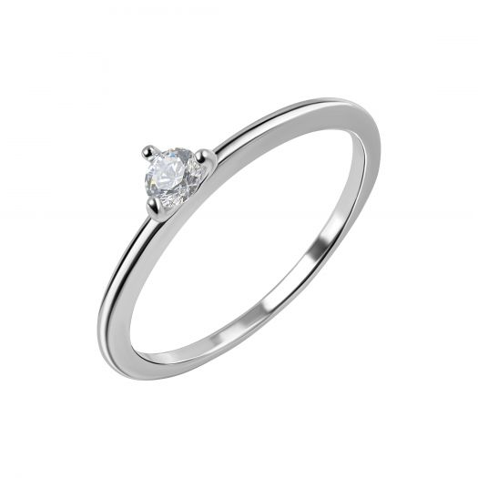 Серебряное кольцо для помолвки Вечность