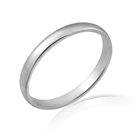 Серебряное обручальное кольцо Классическое тонкое
