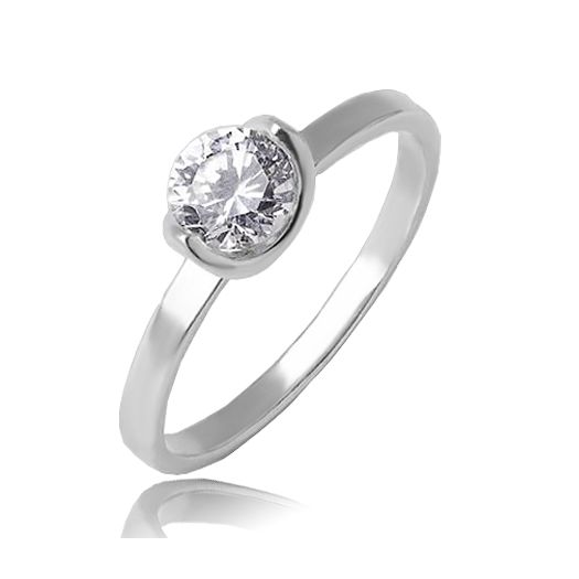 Серебряное кольцо для помолвки серебряное Дора
