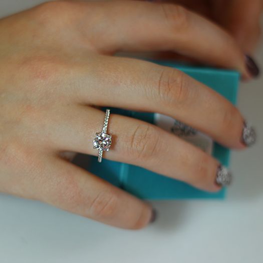 Серебряное кольцо для помолвки Элизабет
