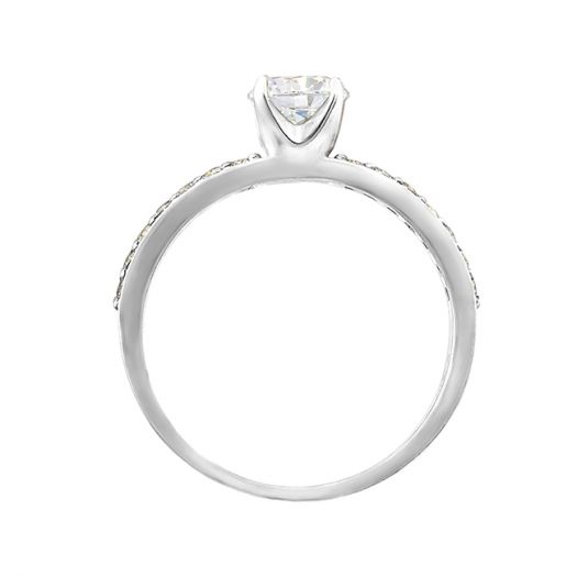 Серебряное кольцо для помолвки Виктория