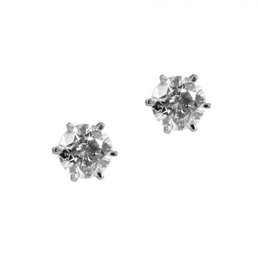 Срібні сережки з камінням Swarovski Антуанетта