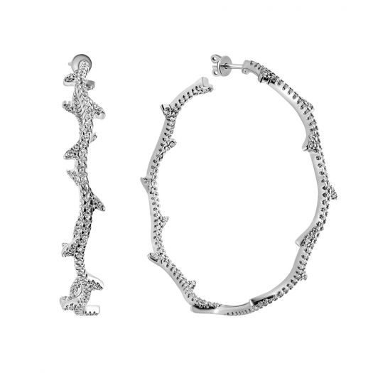Срібні сережки-кільця Єва
