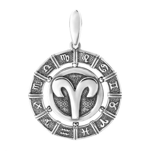 Серебряная подвеска знак зодиака Овен